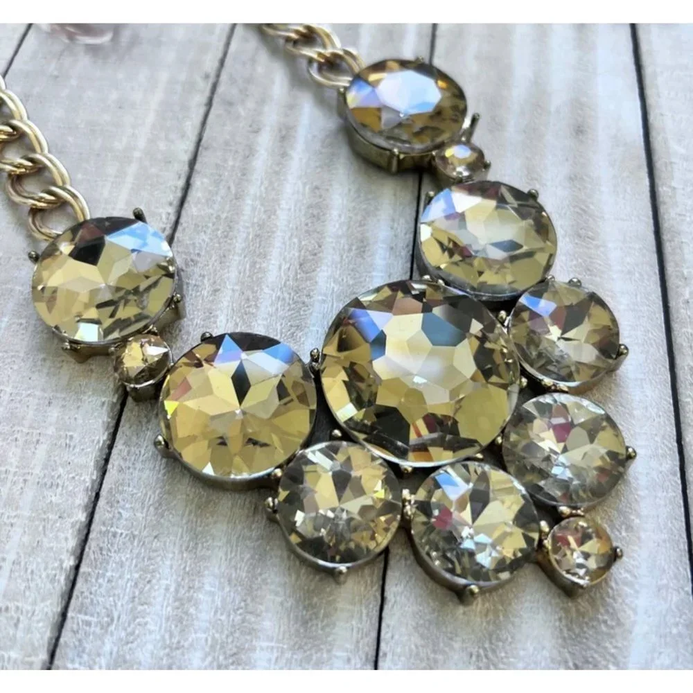 Vintage Natasha Statement Crystal Necklace -- 18